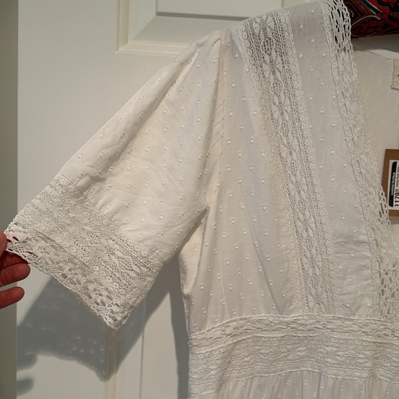 White Aspiga organic cotton midi dress - Picture 3 of 5